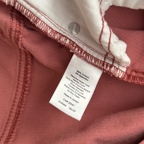 Talbots Corduroy High Waist Straight Leg Pant Womens Size 8 Petite Coral Stretch - Picture 5 of 6